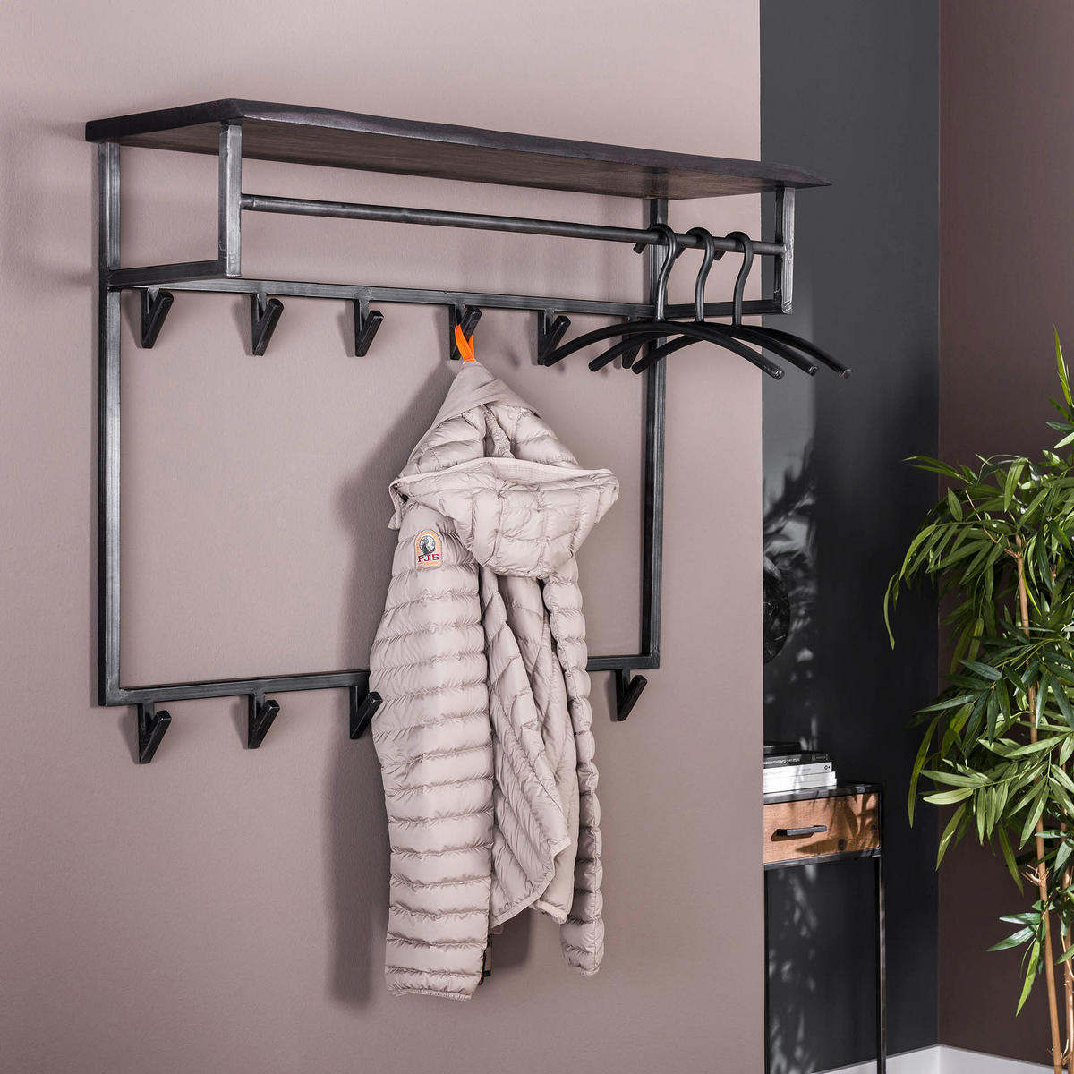 WANDGARDEROBE Yucon Grau 100/30/80 cm - Grau, Holz (30/80/100cm) - Hoyz Collection