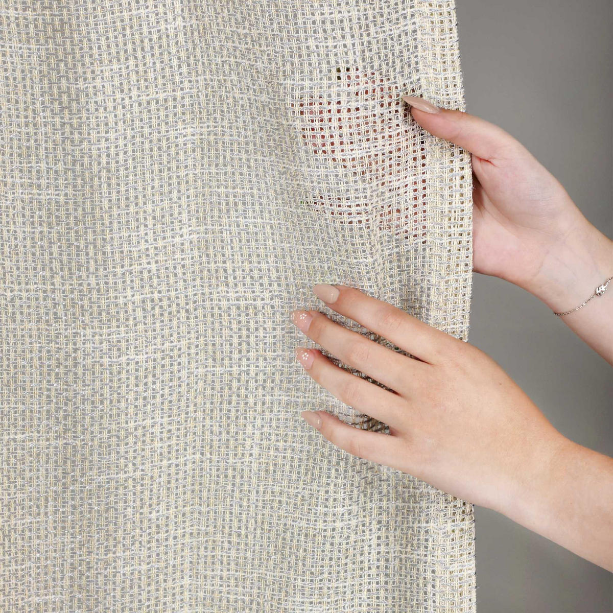 TRANSPARENTER SCHLAUFENVORHANG BRIGHT - Beige, Textil (130/1/250cm) - Schöner Wohnen