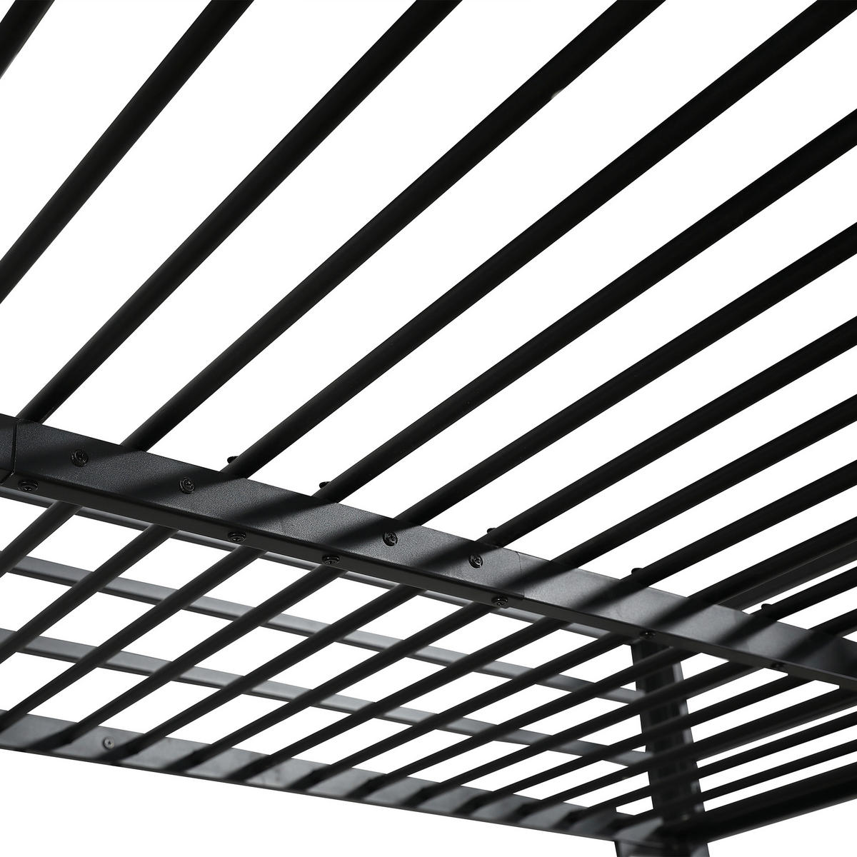 HOCHBETT 120/200 cm Schwarz, Dunkel - Walnussfarben/Schwarz, Holz/Metall - Raumix