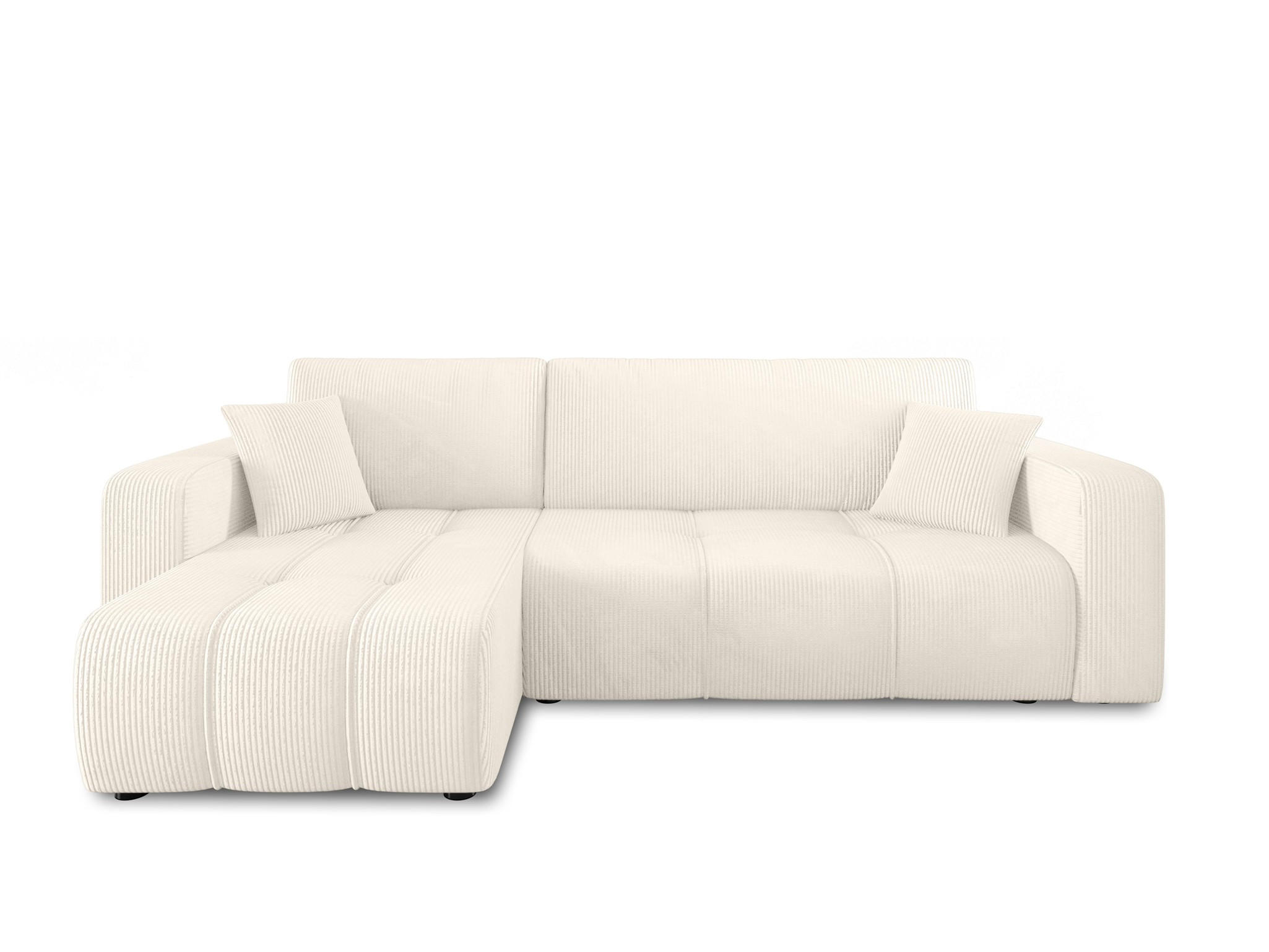 ECKSOFA Dagny Mit Schlaffunktion - Creme, Holzwerkstoff/Textil (248/146cm) - Fun Möbel