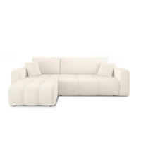 ECKSOFA Dagny Mit Schlaffunktion - Creme, Holzwerkstoff/Textil (248/146cm) - Fun Möbel