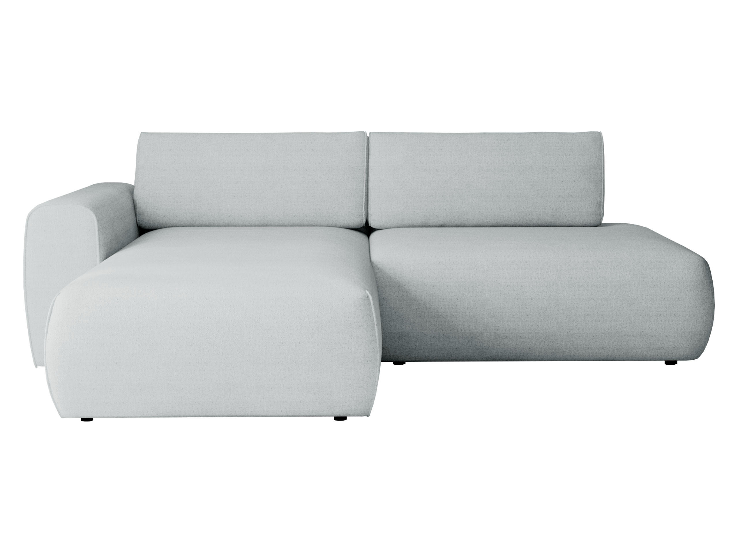 ECKSOFA Mila - Schwarz/Grau, Holzwerkstoff/Kunststoff (256/164cm) - MIRJAN24