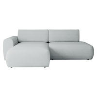 ECKSOFA Mila - Schwarz/Grau, Holzwerkstoff/Kunststoff (256/164cm) - MIRJAN24