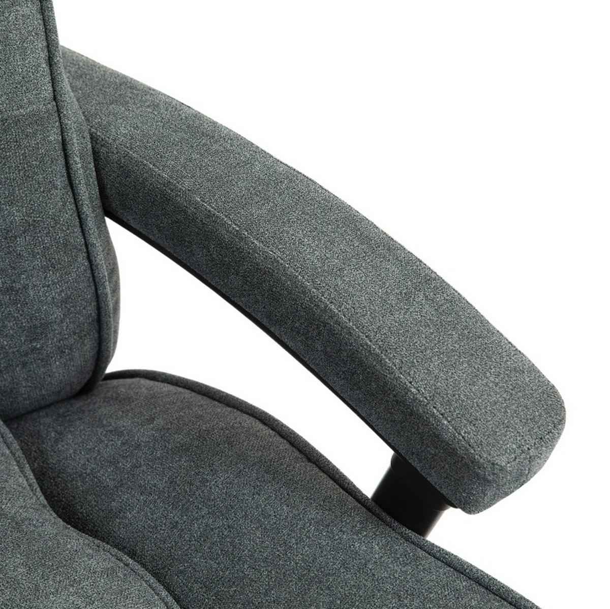 BÜROSTUHL in Grau 79x68,5x125 cm mit Wippfunktion und verstellbarer Sitzhöhe, bis 200 kg - Grau, Textil (68.5/125/79cm) - IVMEU