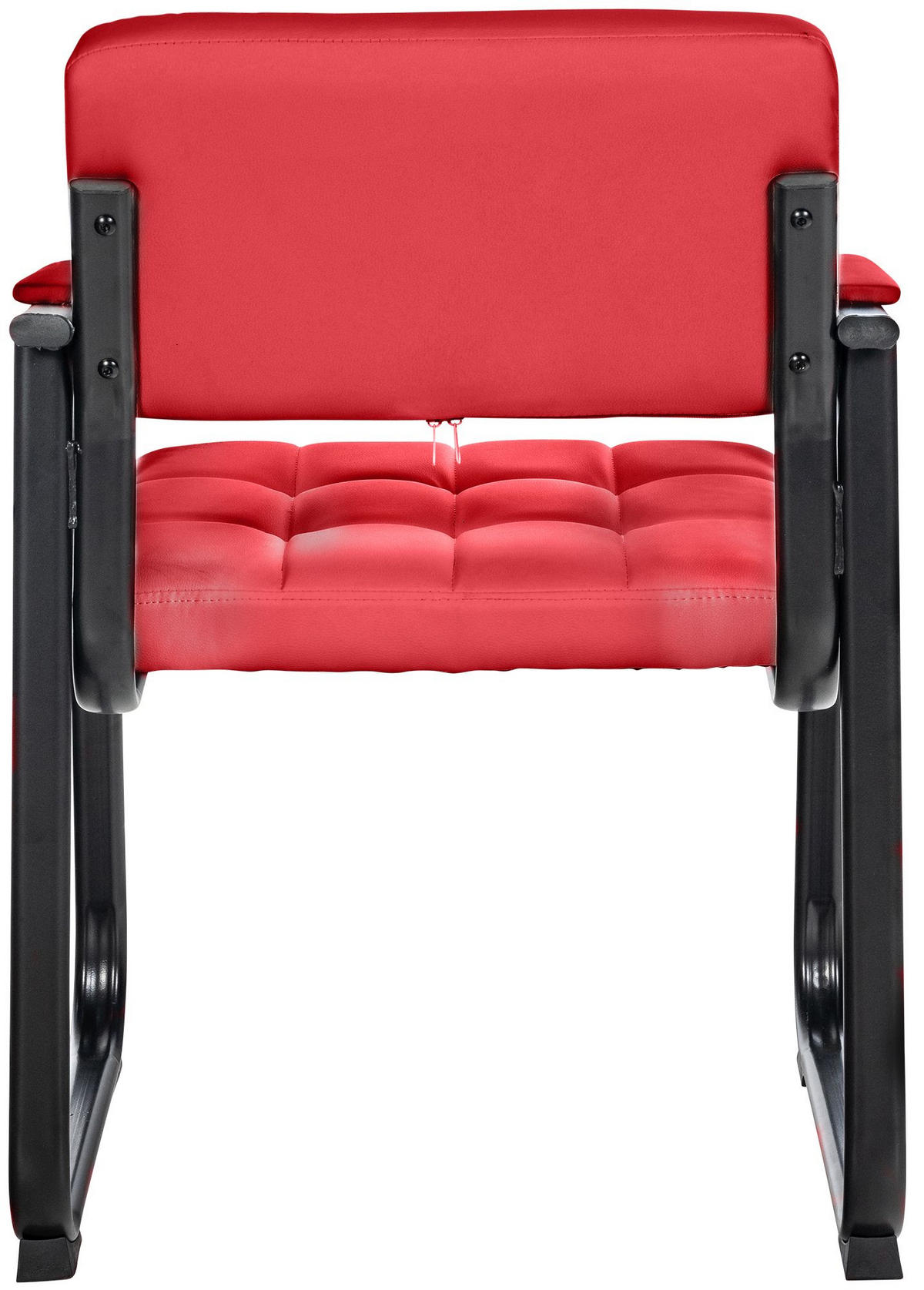 ARMLEHNENSTUHL Lederlook rot - Rot, Textil/Metall (59/84/58cm) - CLP