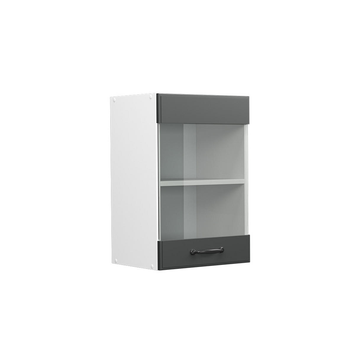 KÜCHENGLASSCHRANK R-Line Anthrazit Landhaus 40 cm - Dunkelgrau/Anthrazit, Holzwerkstoff (40/60/31cm) - Vicco