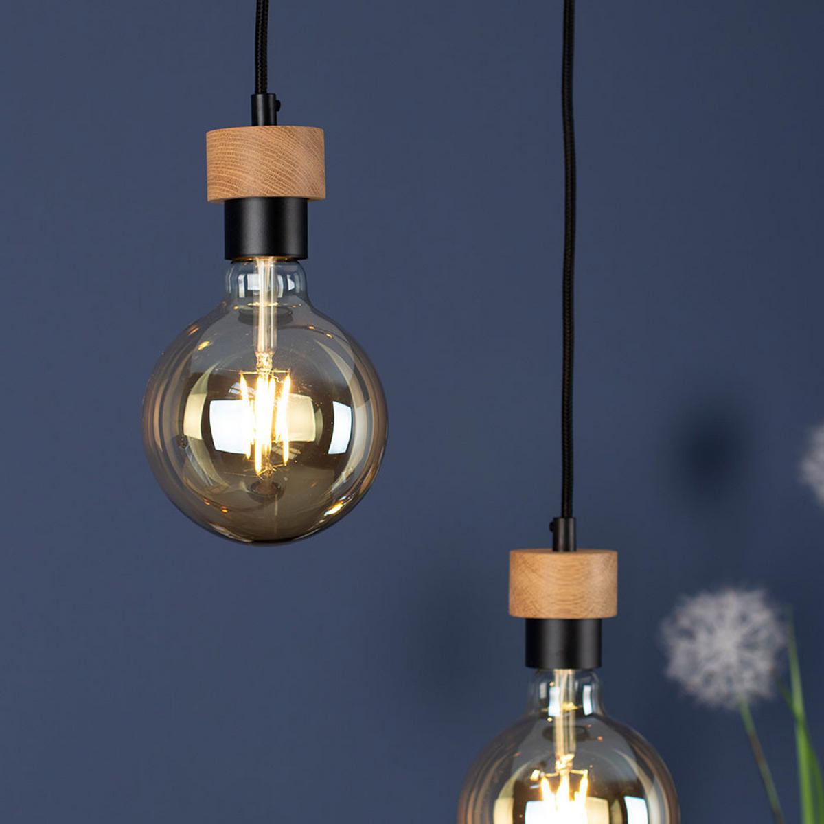 HÄNGELEUCHTE Eichenholz Braun - Braun, Holz (75/3/110cm)