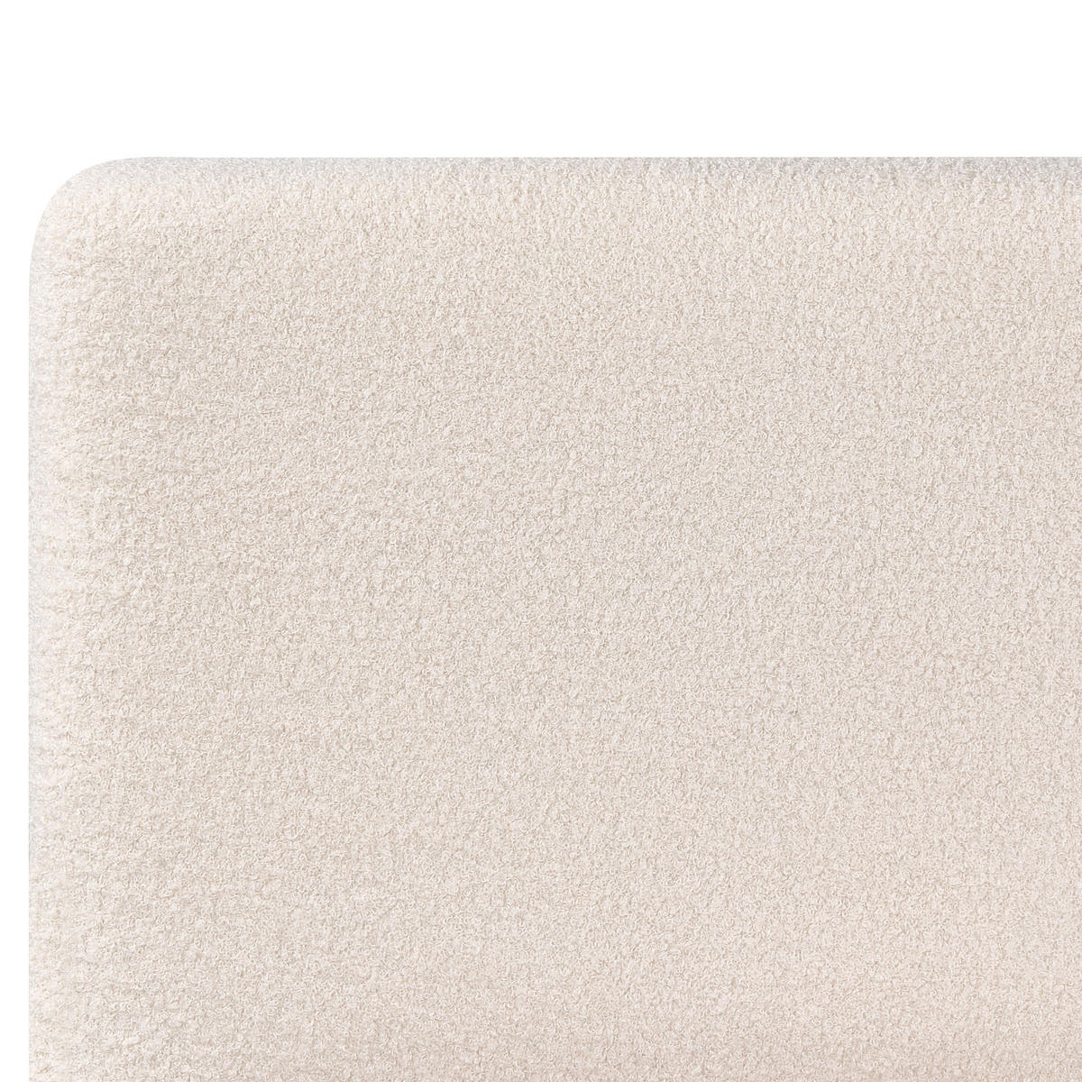 BETT mit Stauraum 180/200 cm Bouclé Cremeweiß Bousse - Creme, Textil (180/200cm) - Beliani