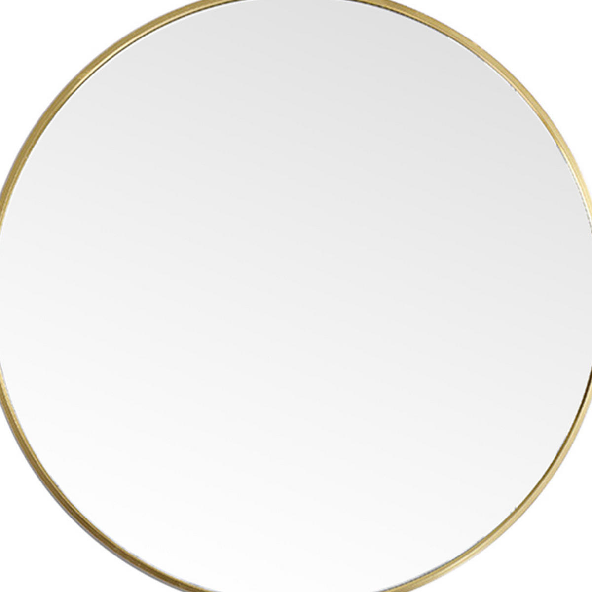 WANDSPIEGEL Rund mit Metallrahmen in Gold Badezimmer Rostbeständig Ästhetisches Design Vielseitig einsetzbar 70 x 70 x 2,8 cm - Goldfarben, Glas/Metall (70/2.8/70cm) - Livingandhome
