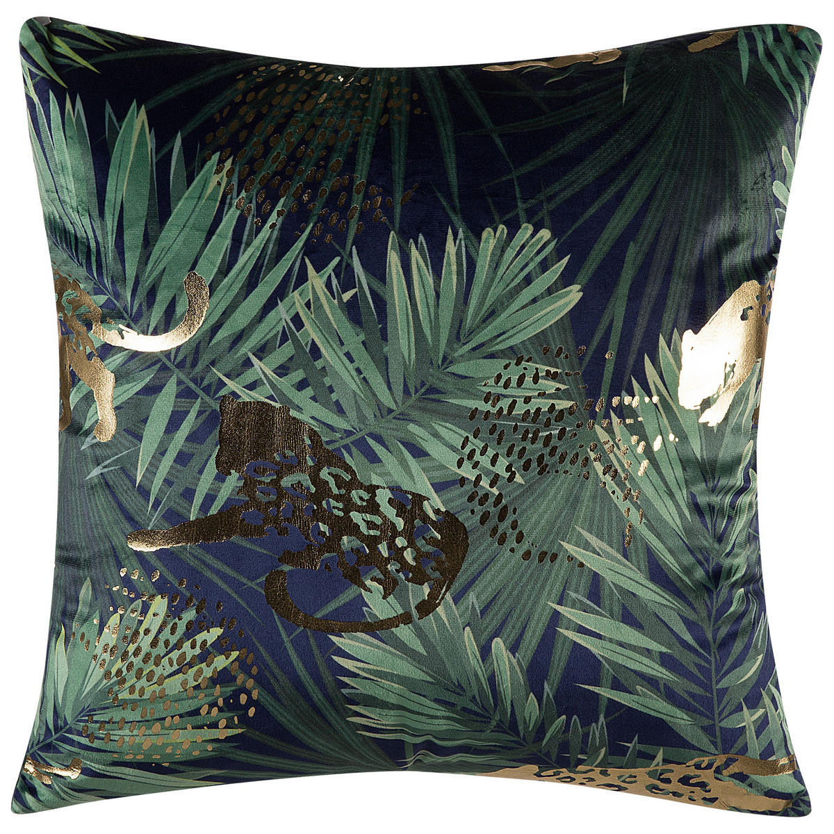 DEKOKISSEN 2er-Set Dunkelgrün 45/45 cm Bellerose - Dunkelgrün, Textil (45/45cm) - Beliani
