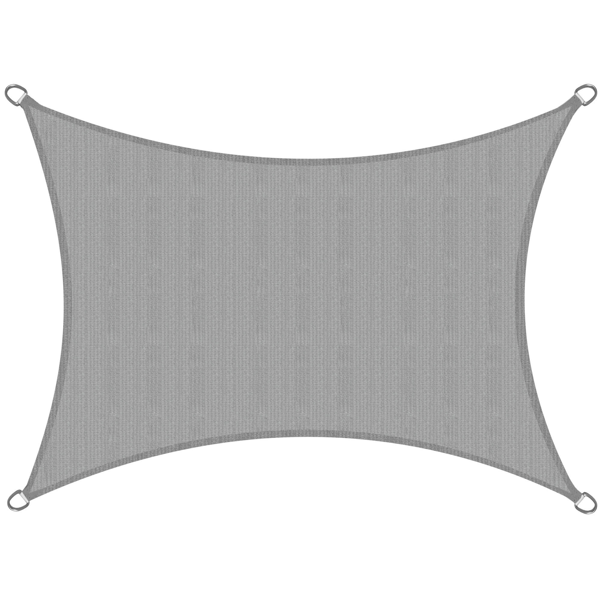 SONNENSEGEL SolVision HS9 300/400 cm rechteckig Grau HDPE - Grau, Kunststoff (400/300cm) - Sol Royal