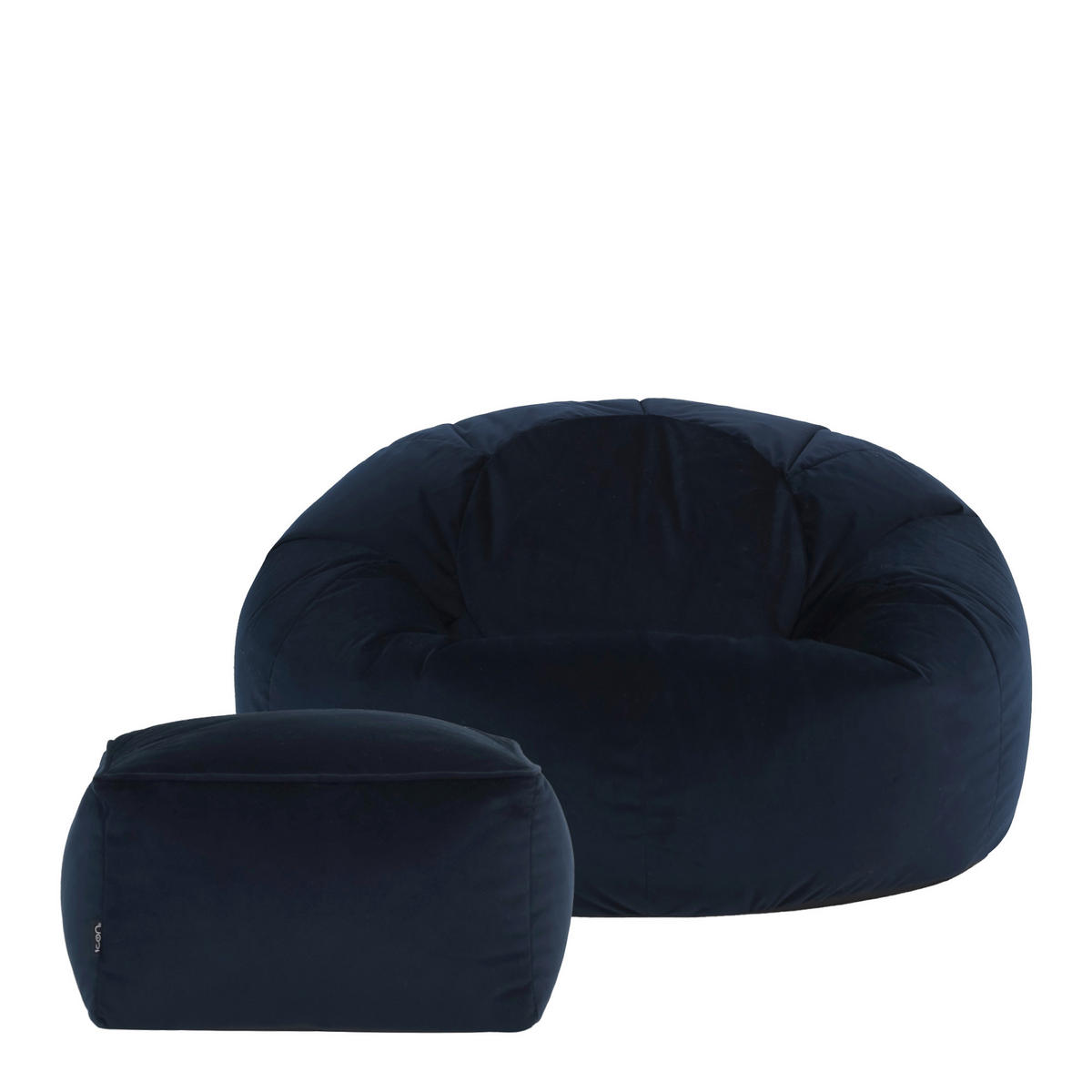 SITZSACK Kingston mit Hocker - Dunkelblau, Kunststoff/Textil (85/50/50cm) - icon