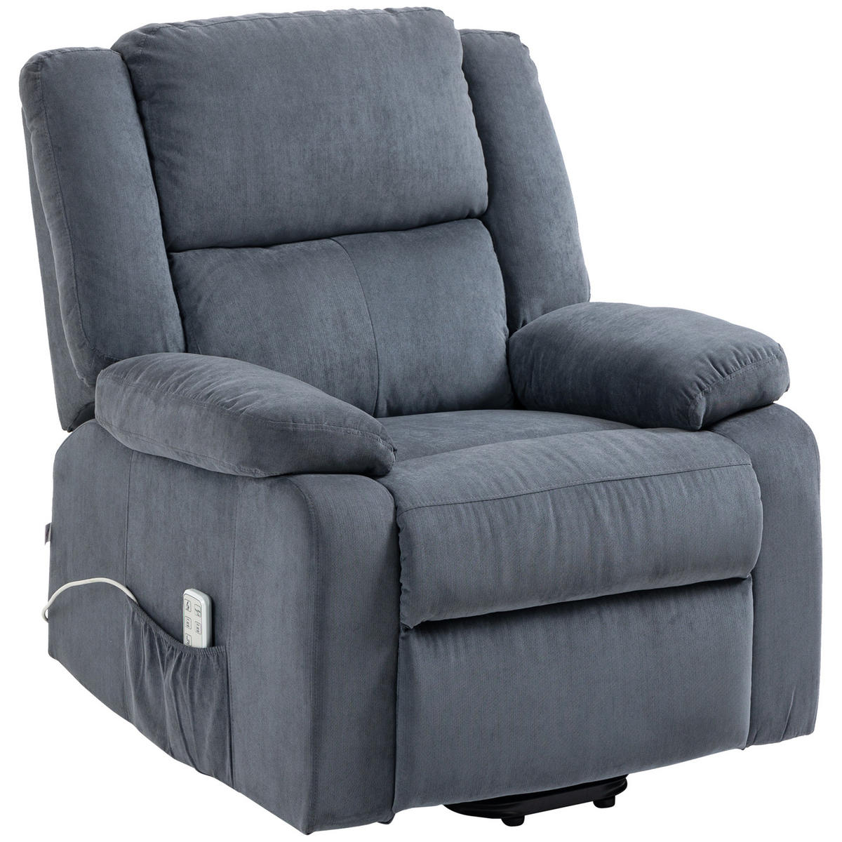 AUFSTEHSESSEL DE-06413 mit Liegefunktion, 170 kg Belastbarkeit, Samtoptik Grau - Grau, Textil/Metall (93/105/91cm) - ComfortXL