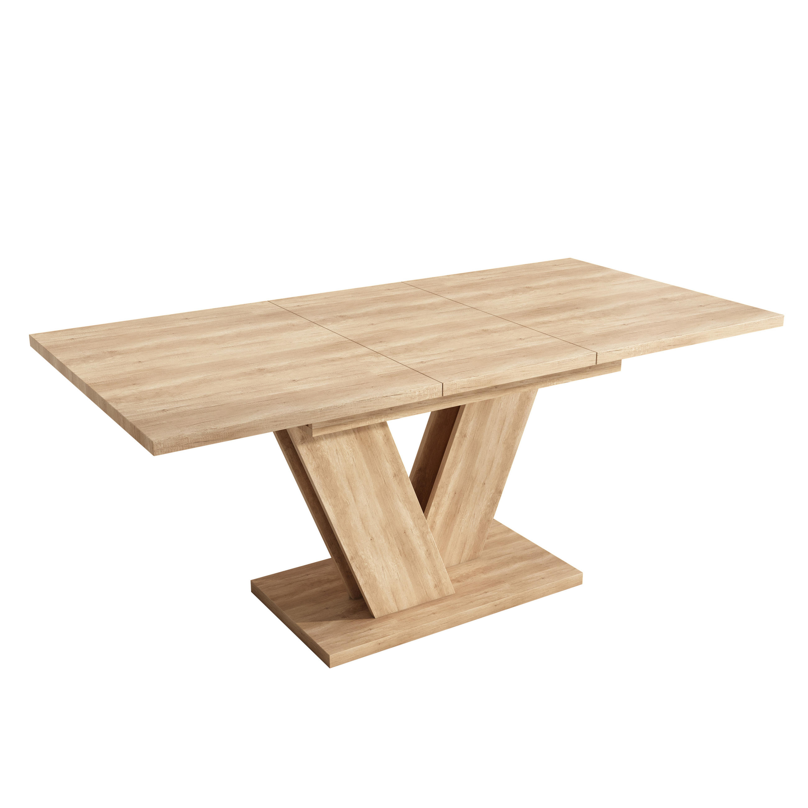 Urban Meuble JÍDELNÍ STŮL rozkládací 140-180 cm dub, V-rám