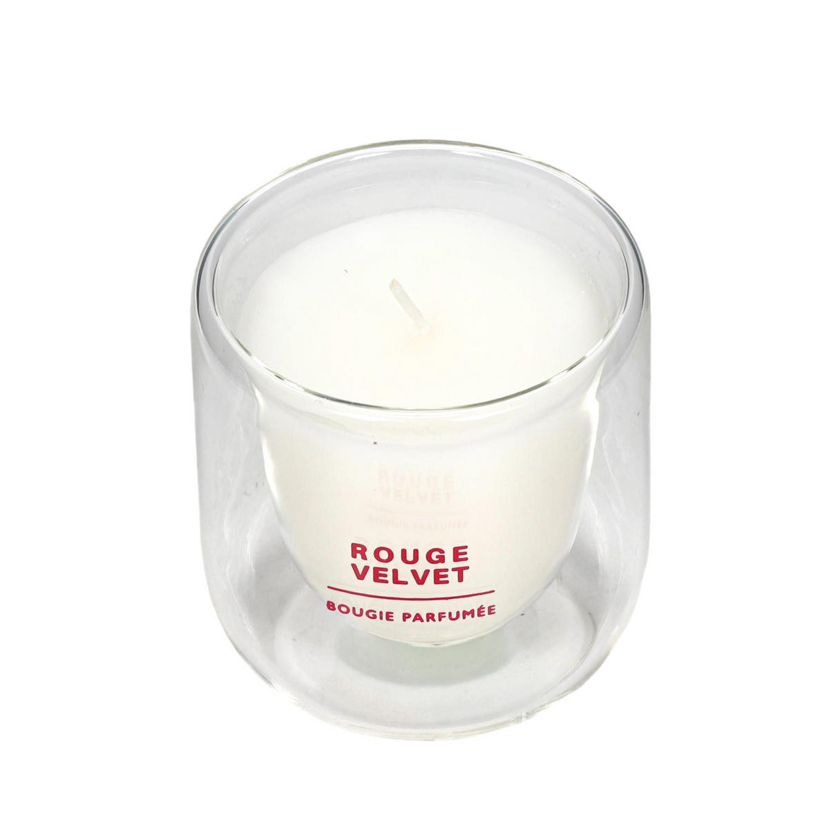 DUFTKERZE im Glas Rouge Velvet 8/8/8,5 cm - Transparent, Paraffin (8/8.5cm) - Atmosphera Createur d´interieur