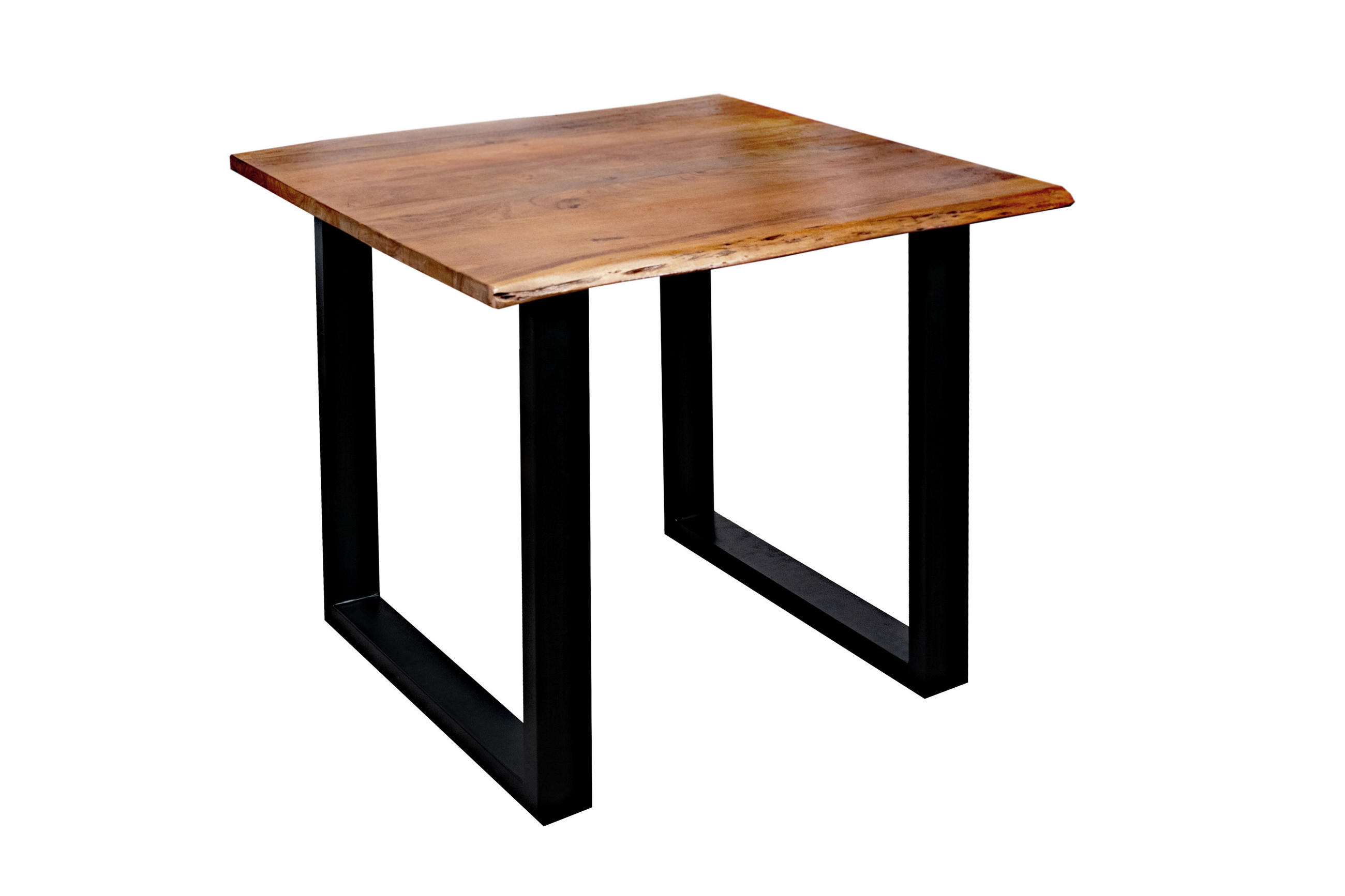 ESSTISCH MAX - Nussbaumfarben/Schwarz, Holz/Metall (90/90/77cm) - SAM