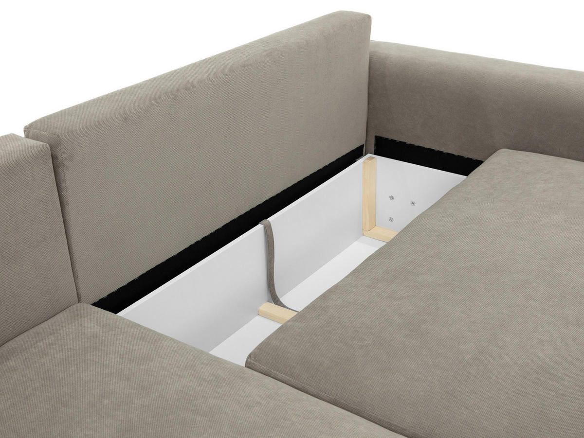 ECKSOFA Beliza, Seite: Links - Schwarz/Dunkelblau, Holz/Kunststoff (255/175cm) - MIRJAN24