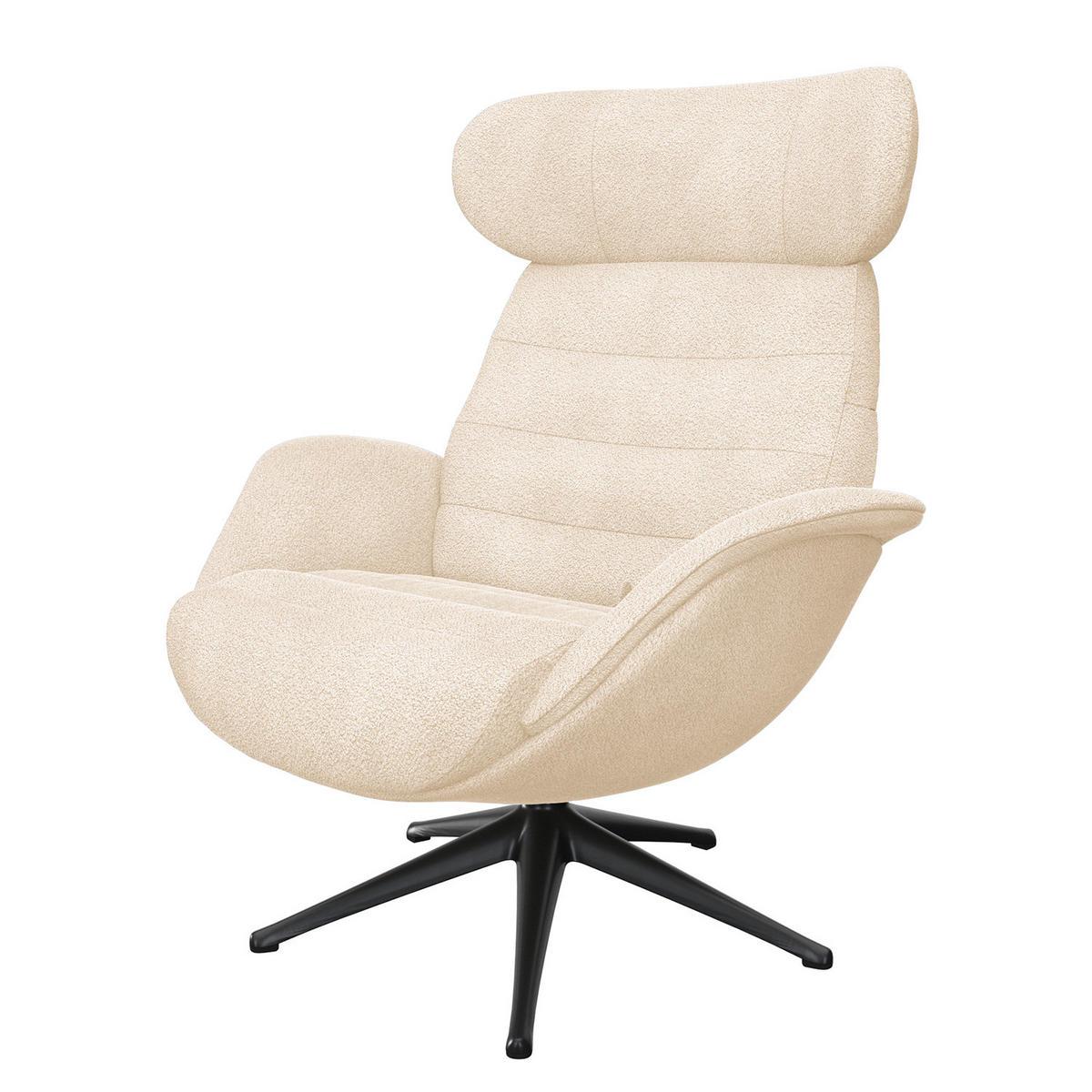 RELAXSESSEL - Beige, Textil/Metall (90/107/90cm) - home24