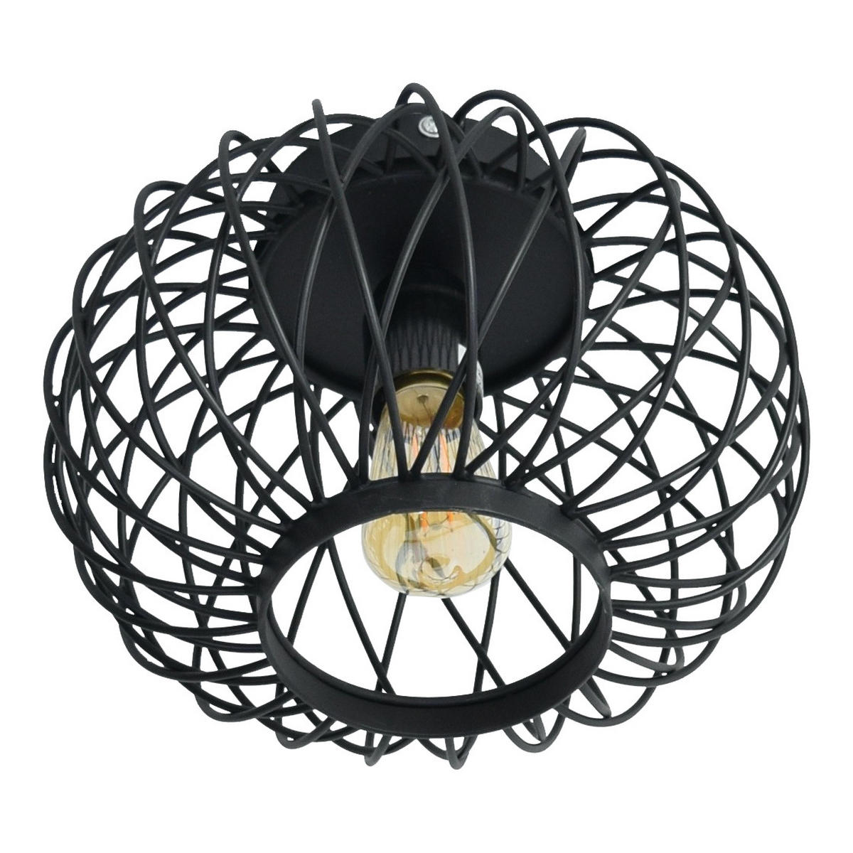 DECKENLEUCHTEN Twist Schwarz - Schwarz, Metall (25/25/18cm) - Urban Interiors