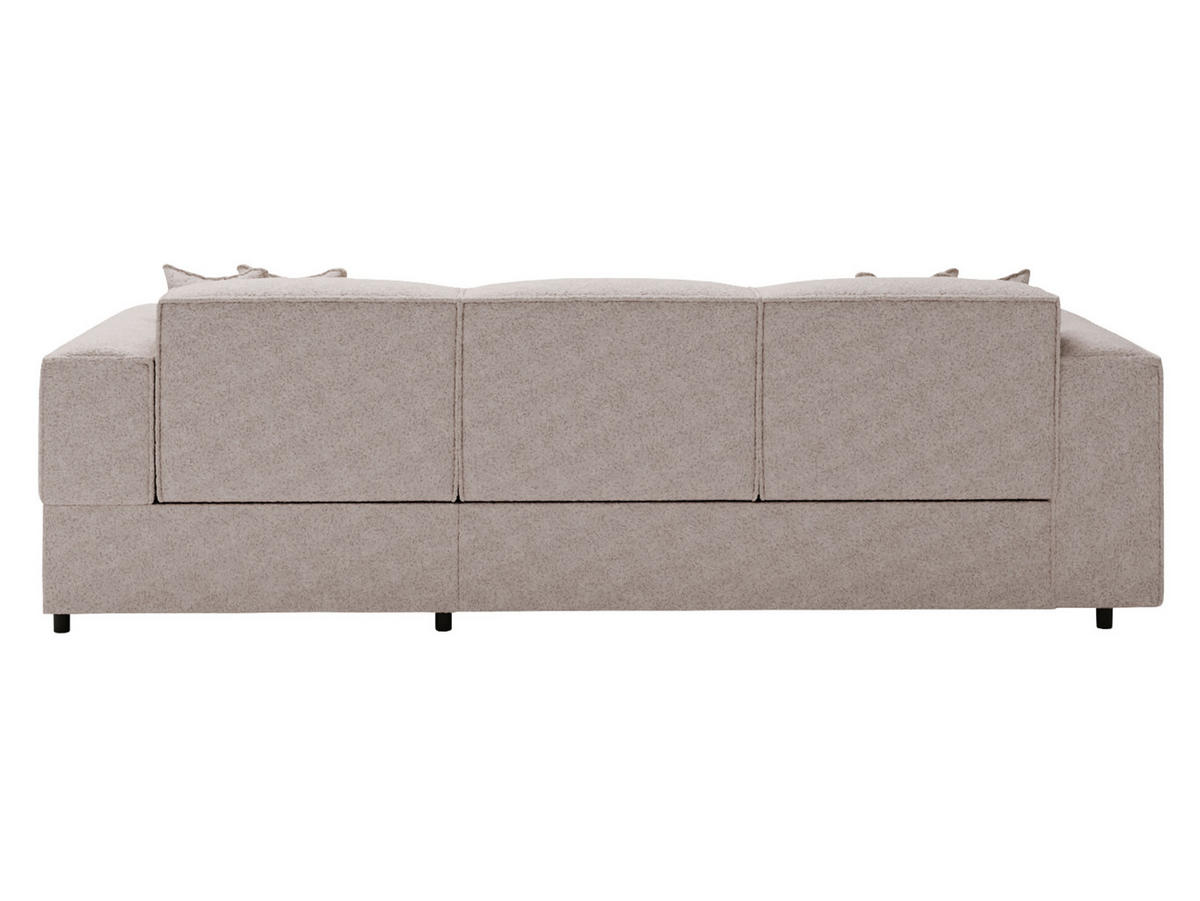 ECKSOFA Santos L, Seite: Rechts - Beige/Schwarz, Holzwerkstoff/Kunststoff (253/166cm) - MIRJAN24