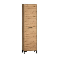 GARDEROBENSCHRANK Nevio Artisan Eiche 55 / 34 / 200cm - Eiche Artisan/Braun, Holz/Holzwerkstoff (55/200/34cm) - Feldmann-Wohnen