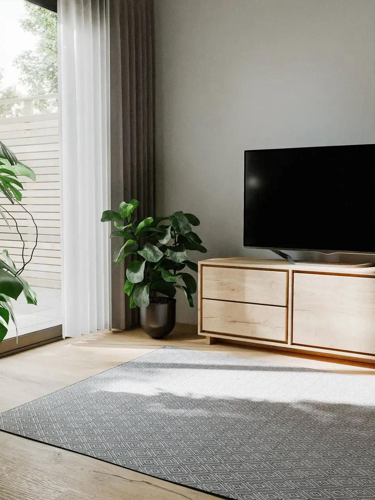 VNITŘNÍ a venkovní koberec Lou Modrá 140x200 cm - modrá, plast/umělá hmota (140/200cm) - benuta