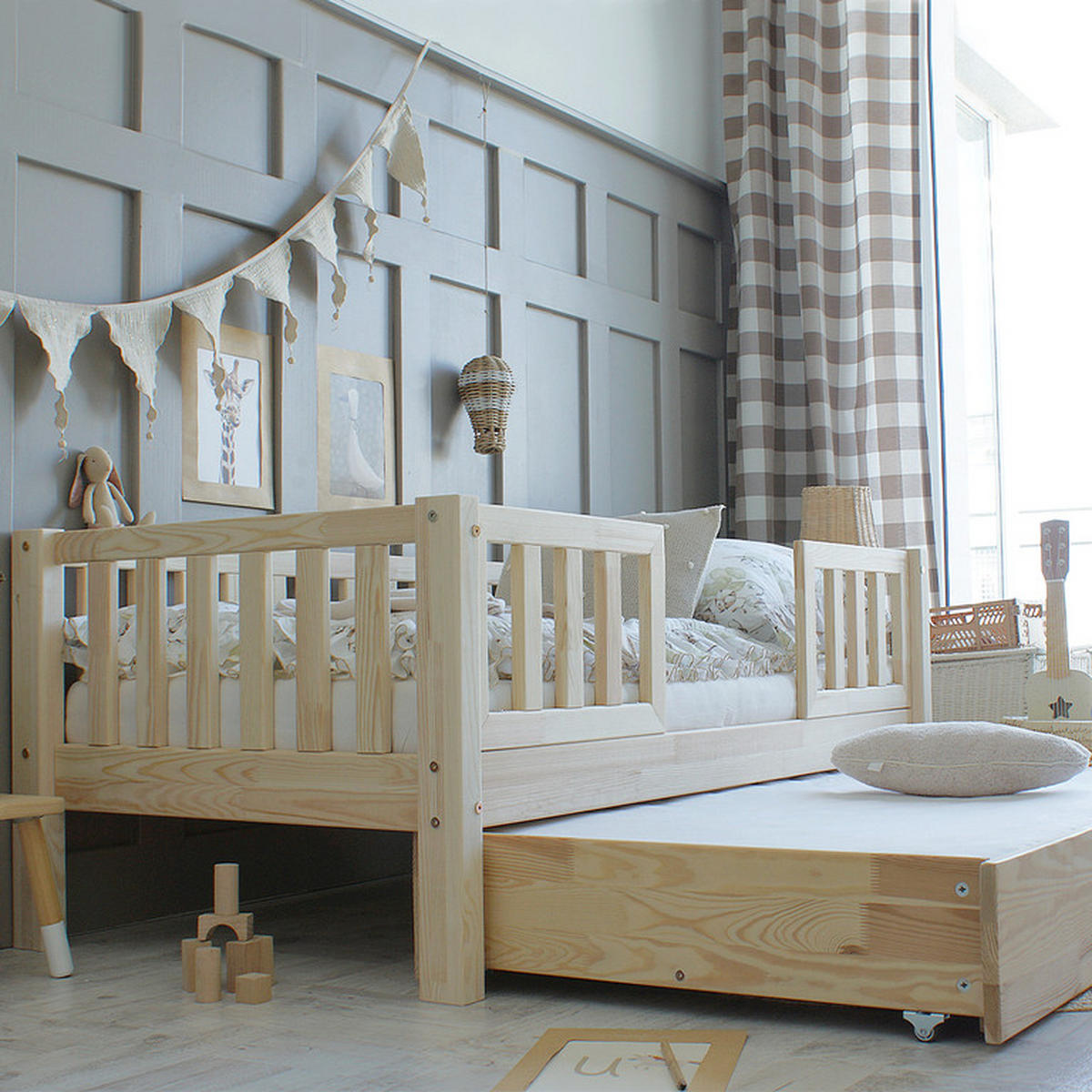 POSTEL 90/190 Agnès Přírodní dřevo - hnědá, dřevo (90/190cm) - Petits-meubles