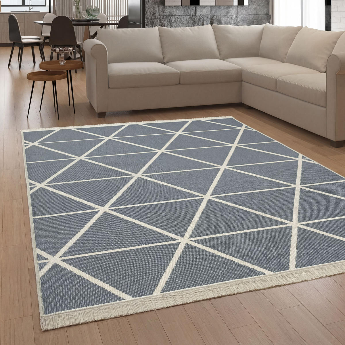 KURZFLORTEPPICH 160/220 cm Skandi 146 - Grau, Textil (160/220cm) - Paco Home