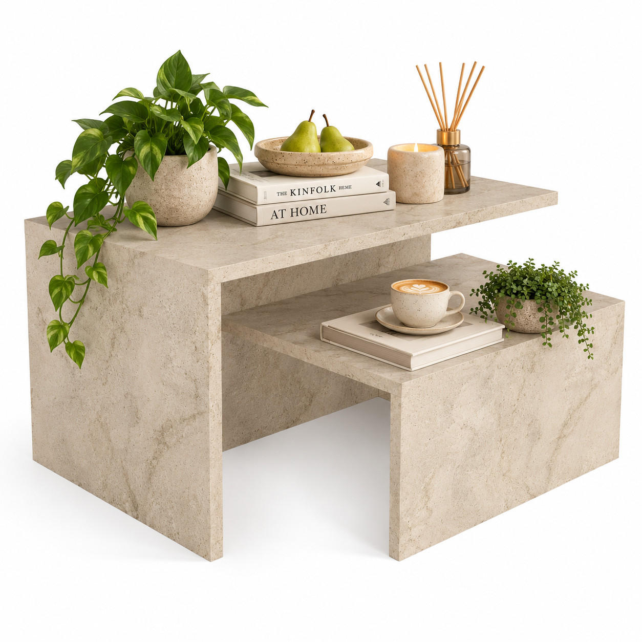 Decorotika Beistelltisch Beige 45x42x72 cm