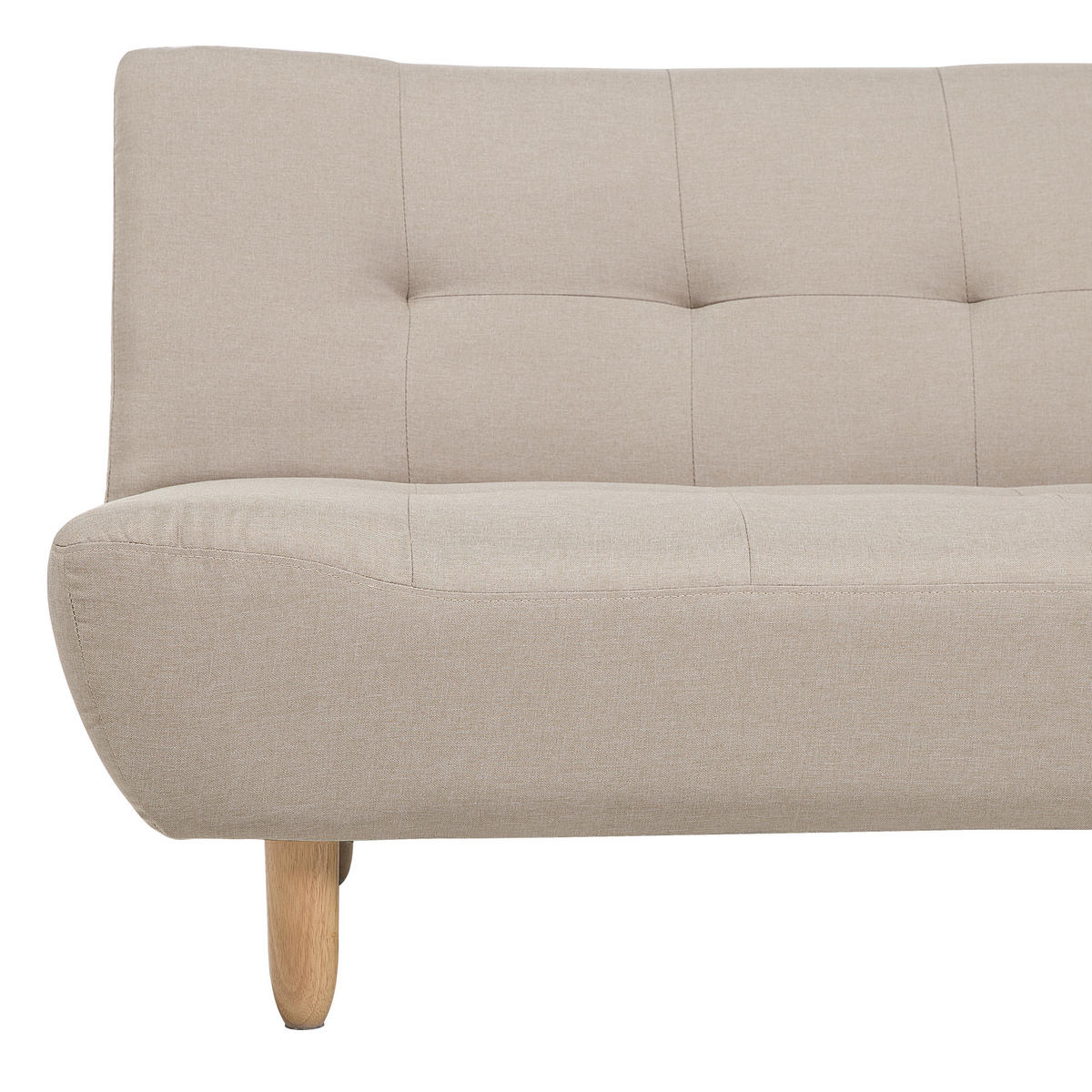 3-SITZER-SCHLAFSOFA beige Alsten - Hellbraun/Beige, Textil (182/83cm) - Beliani