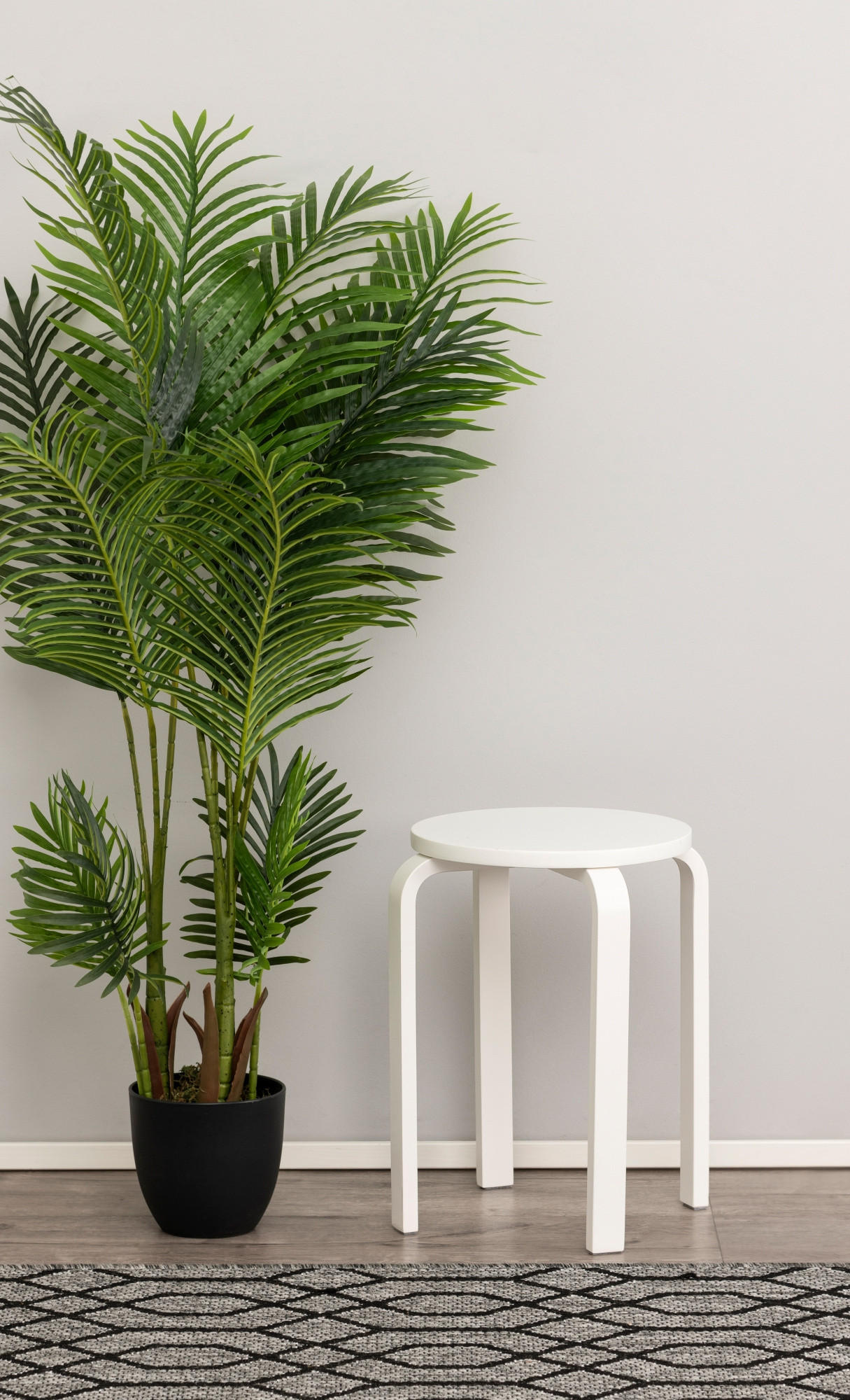 KÜCHENHOCKER Ø 39 cm - Weiß, Holzwerkstoff (39/45.5/39cm)