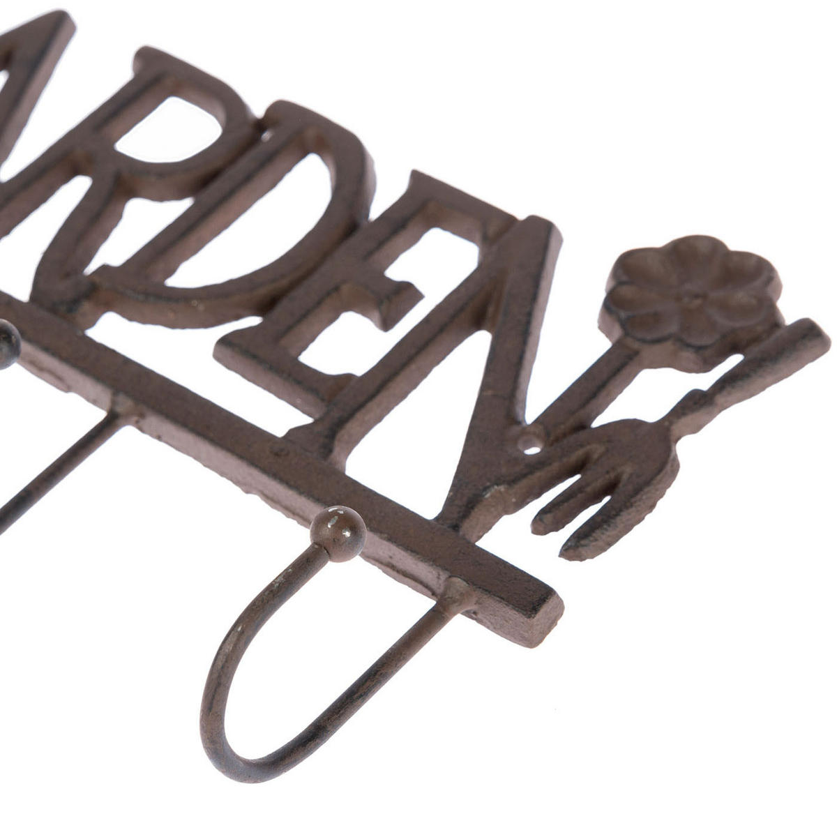 HAKENLEISTE Garden, Gusseisen - Braun, Metall (30/18/6cm) - Homescapes