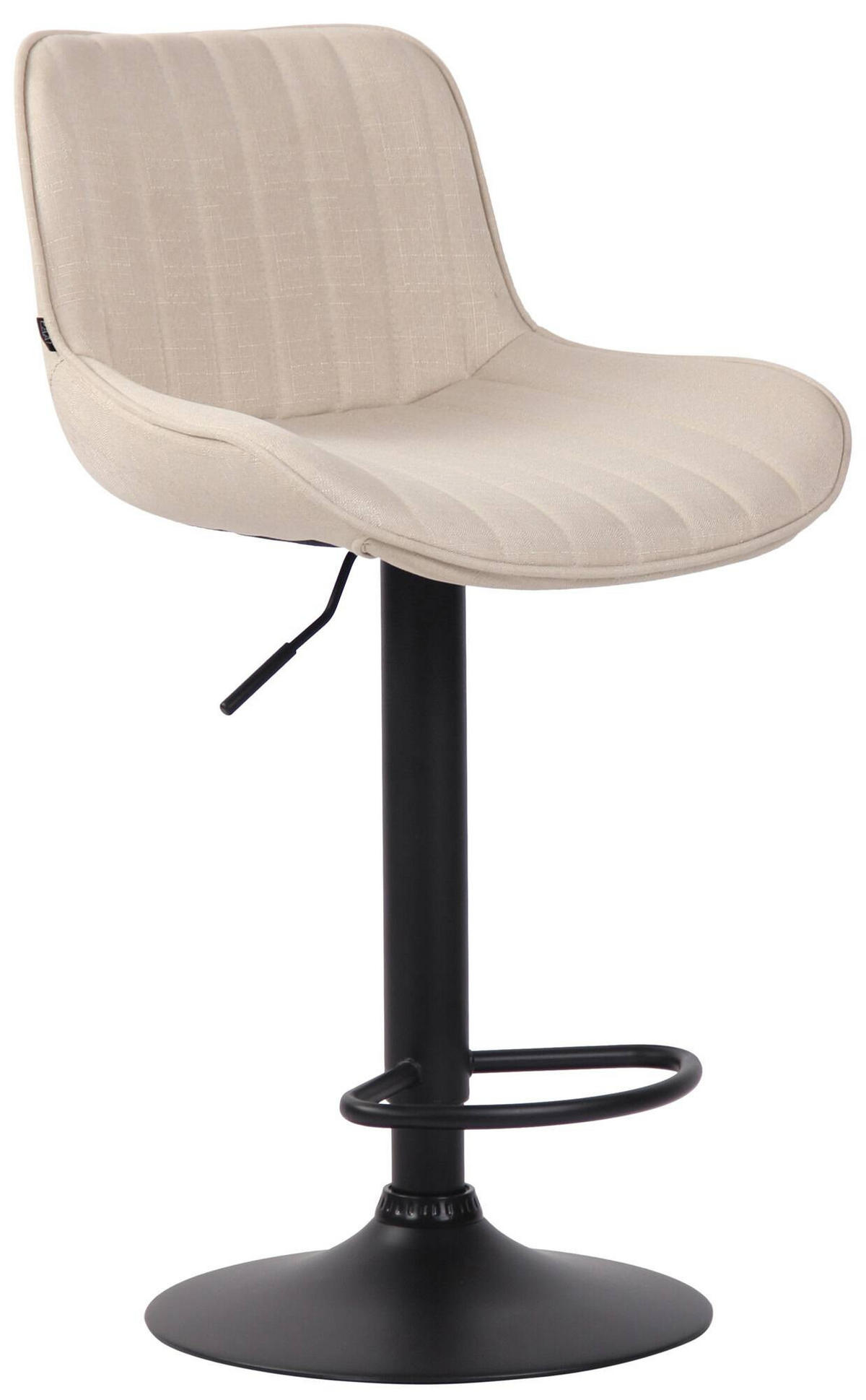 BARHOCKER 2er Set Stoff creme - Creme/Schwarz, Textil/Metall (50/86/50cm) - CLP