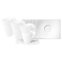 KAFFEETASSEN MIT UNTERTASSEN NewWave weiß 200 ml 6er Set - Weiß, Keramik (14.6/11.3/18cm) - Villeroy & Boch