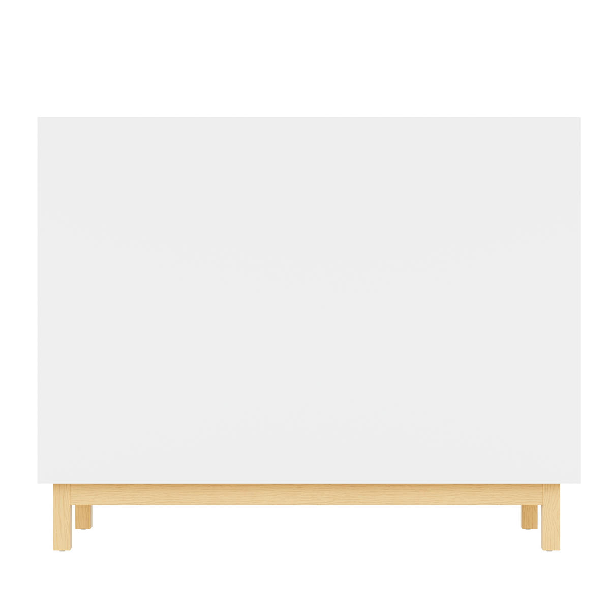 SIDEBOARD Weiß & Holzoptik, mit Türen, Innenfächern und offenen Ablagen, 120,5/42/96 cm - Weiß, Holzwerkstoff (120.5/96/42cm) - WISHDOR