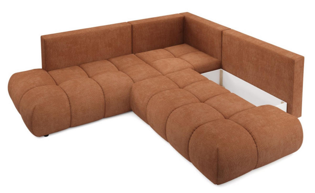 ECKSOFA Ceglasty SOHI Flow 09 Ausziehbar Mit Schlaffunktion - Orange, Textil (266.5/266.5cm) - Sepro Meble