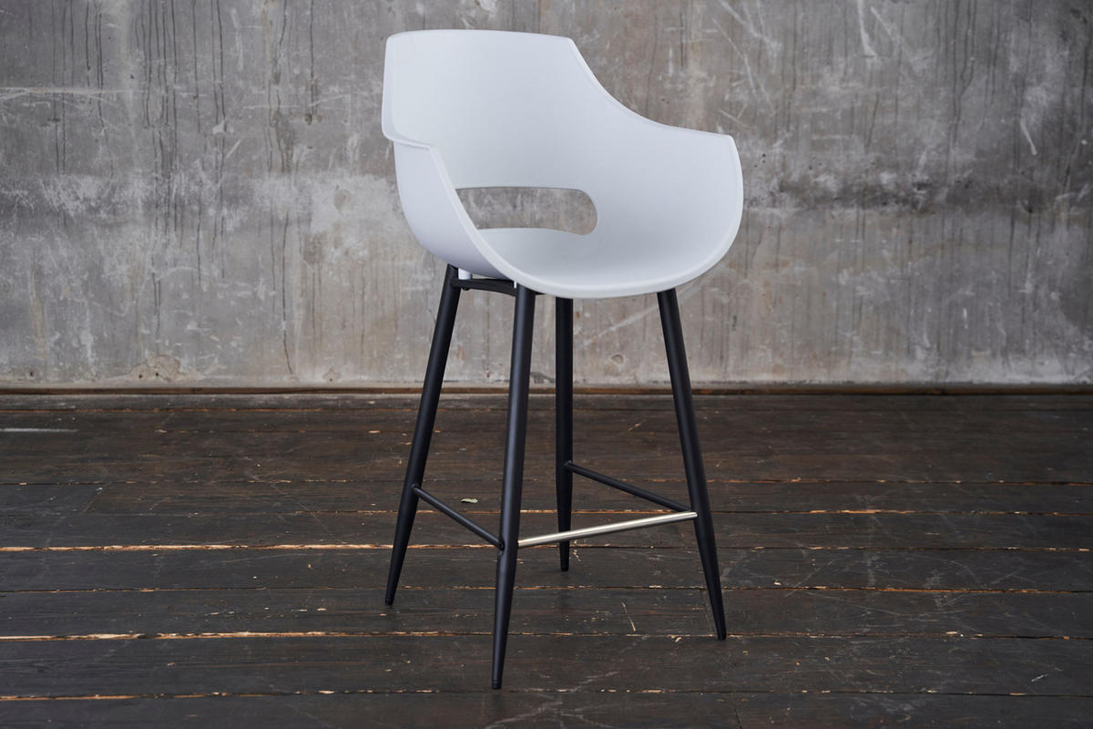 BARHOCKER ZAJA Weiß Kunststoff - Weiß, Kunststoff (57/114/59cm) - KAWOLA