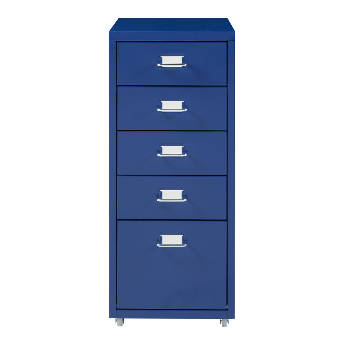ROLLCONTAINER Kökar - Blau, Metall (28/69/41cm) - [en.casa]