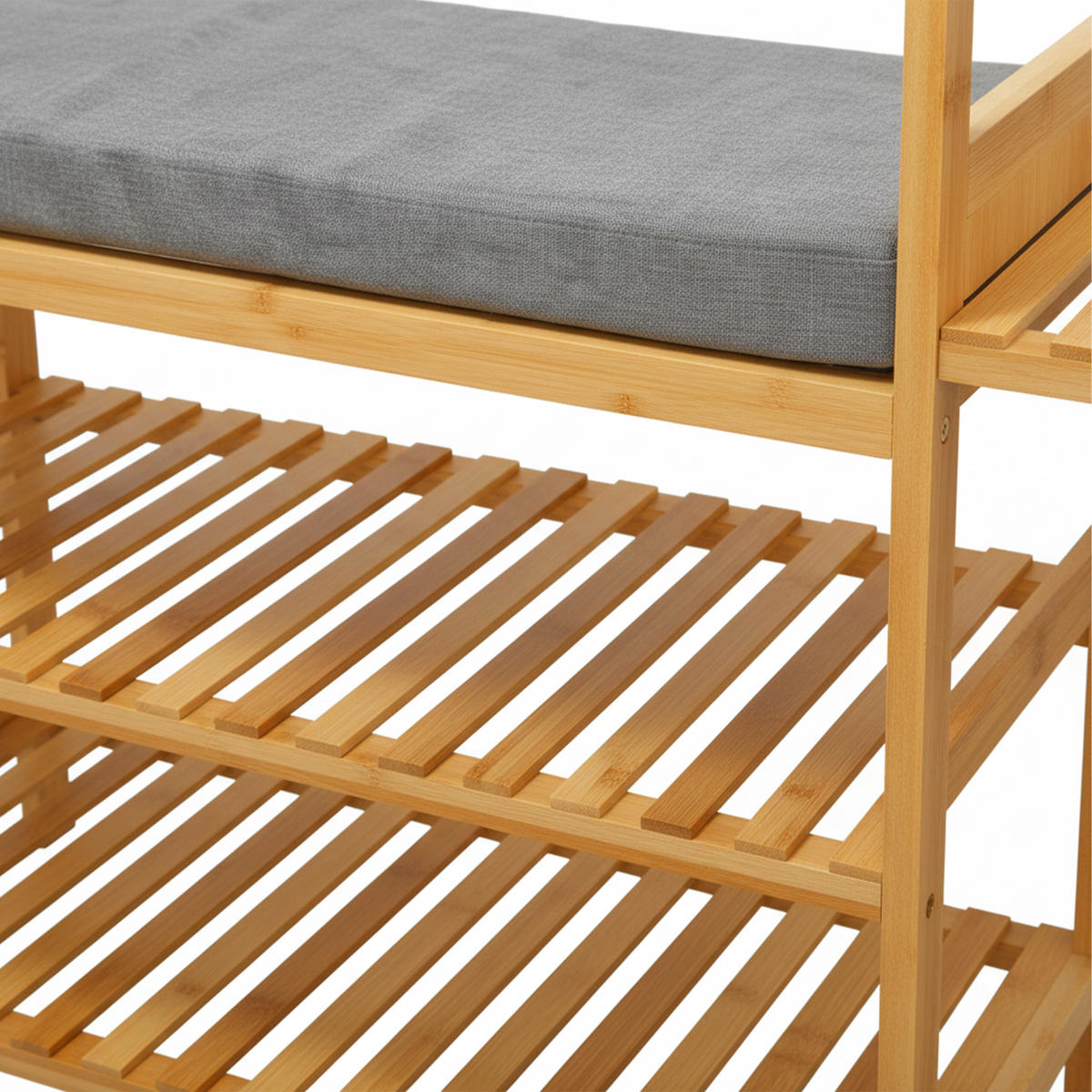 VĚŠÁK - světle hnědá, dřevo/textil (104/175/30cm) - Relaxdays