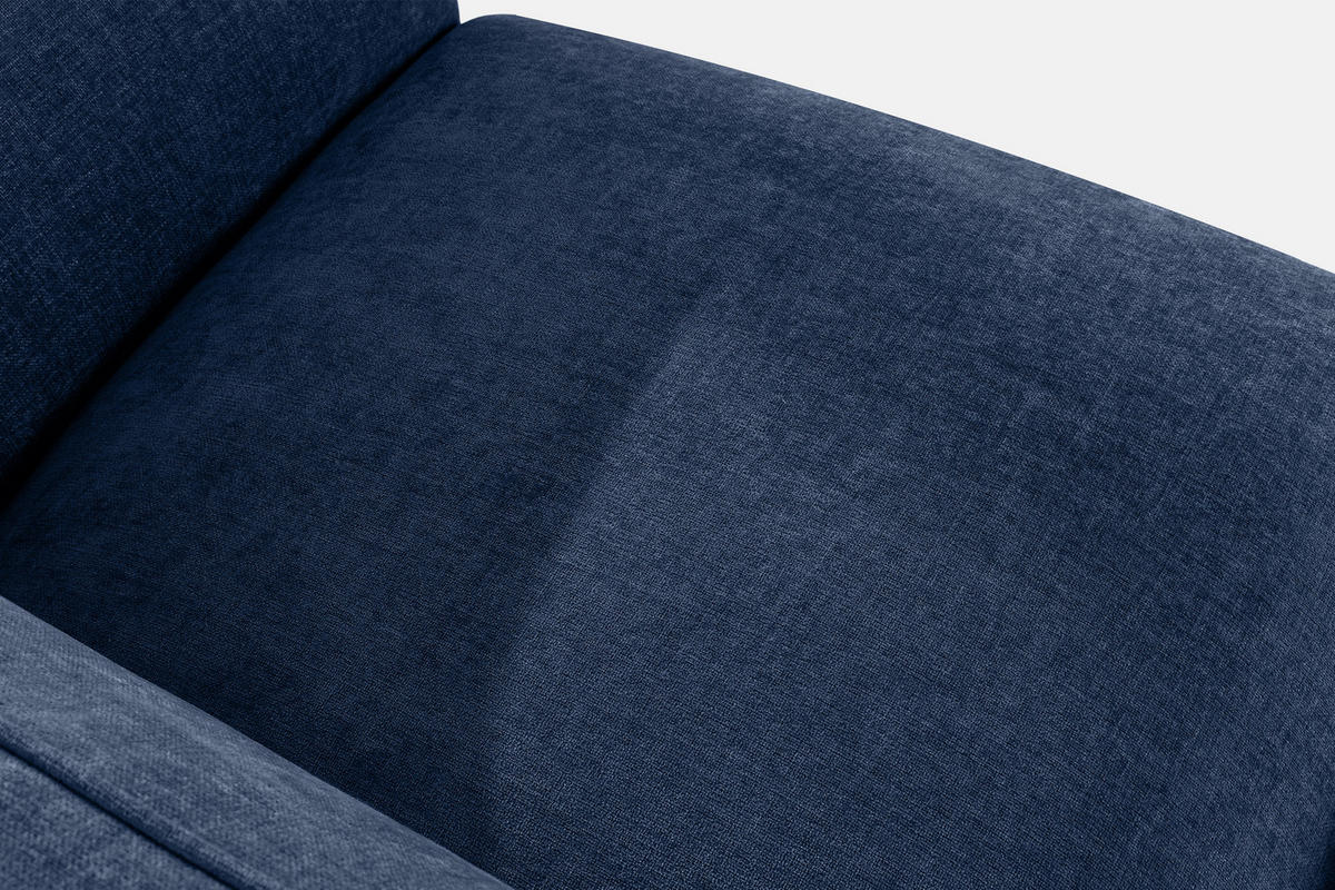 ECKSOFA LINKS FUBBO, Dunkelblau - Dunkelblau, Holz/Holzwerkstoff (225/176cm) - KONSIMO®