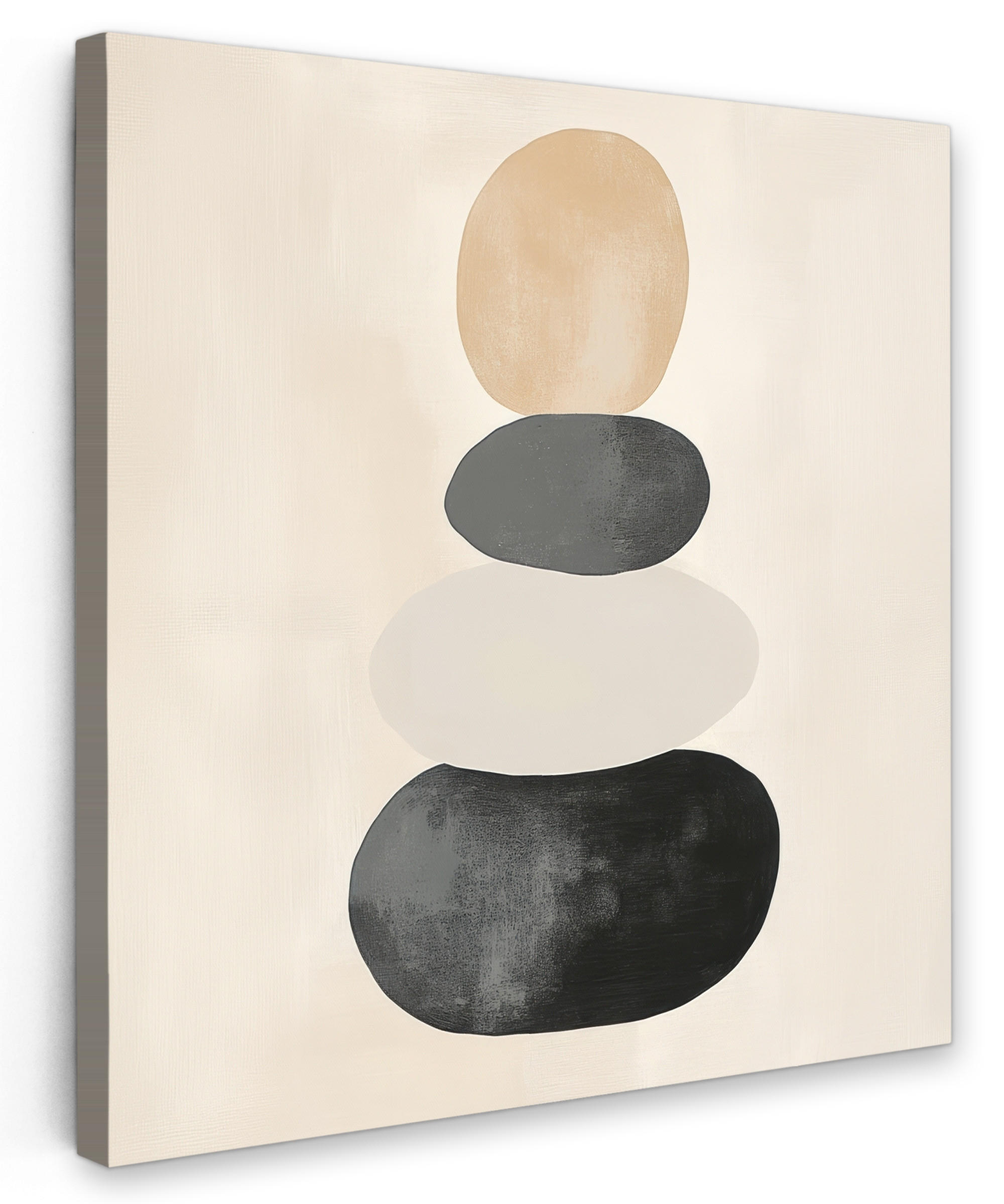 LEINWANDBILD Japandi - Wabi sabi - Beige 90x90 cm - Taupe, Textil (90/90cm) - MuchoWow