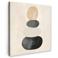 LEINWANDBILD Japandi - Wabi sabi - Beige 20x20 cm - Taupe, Textil (20/20cm) - MuchoWow
