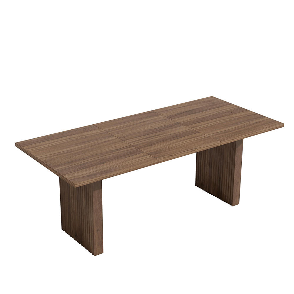 ESSTISCH 140/200 * 90 cm, geeignet für 6–8 Personen, rechteckige Tischplatte, Walnuss - Walnussfarben, Holz (200/90/75cm) - KOMHTOM