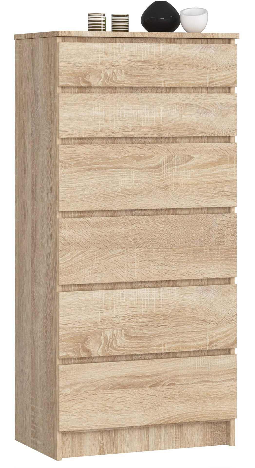 KOMMODE Sonoma Eiche 60x40x130 cm - Sonoma Eiche, Holzwerkstoff (60/130/40cm) - Akord