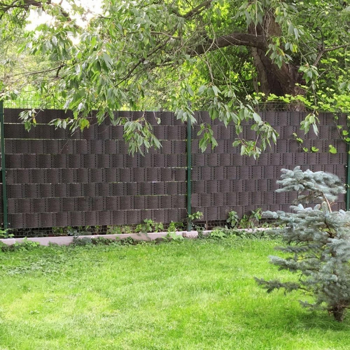 SICHTSCHUTZSTREIFEN Rattan PE für Doppelstabmatten Anthrazit 26m - Anthrazit, Kunststoff (2600/19cm) - ZAUN|ZU