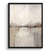GERAHMTES BILD Moderne Kunst - Abstrakt - Beige 60x80 cm - Beige, Papier (60/80cm) - MuchoWow