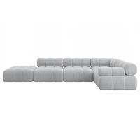 ECKSOFA modulares Sofa Felto-L2 - 380x190x70 cm Grau Cord - Grau, Holzwerkstoff/Textil (380/190cm) - ALTDECOR