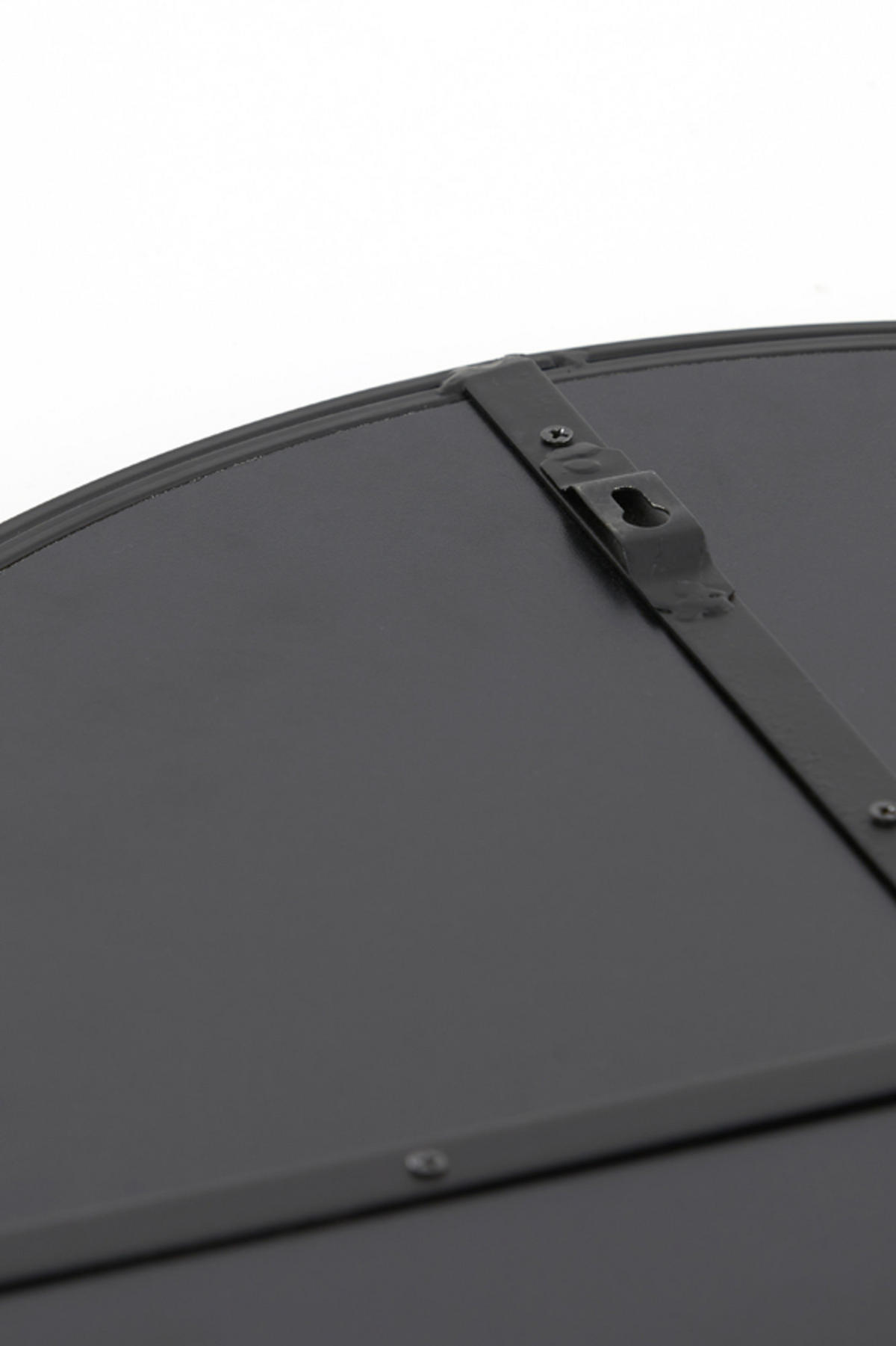 SPIEGEL Espejo Schwarz Ø70/70 cm - Transparent, Metall (1.5/70/70cm) - Light & Living