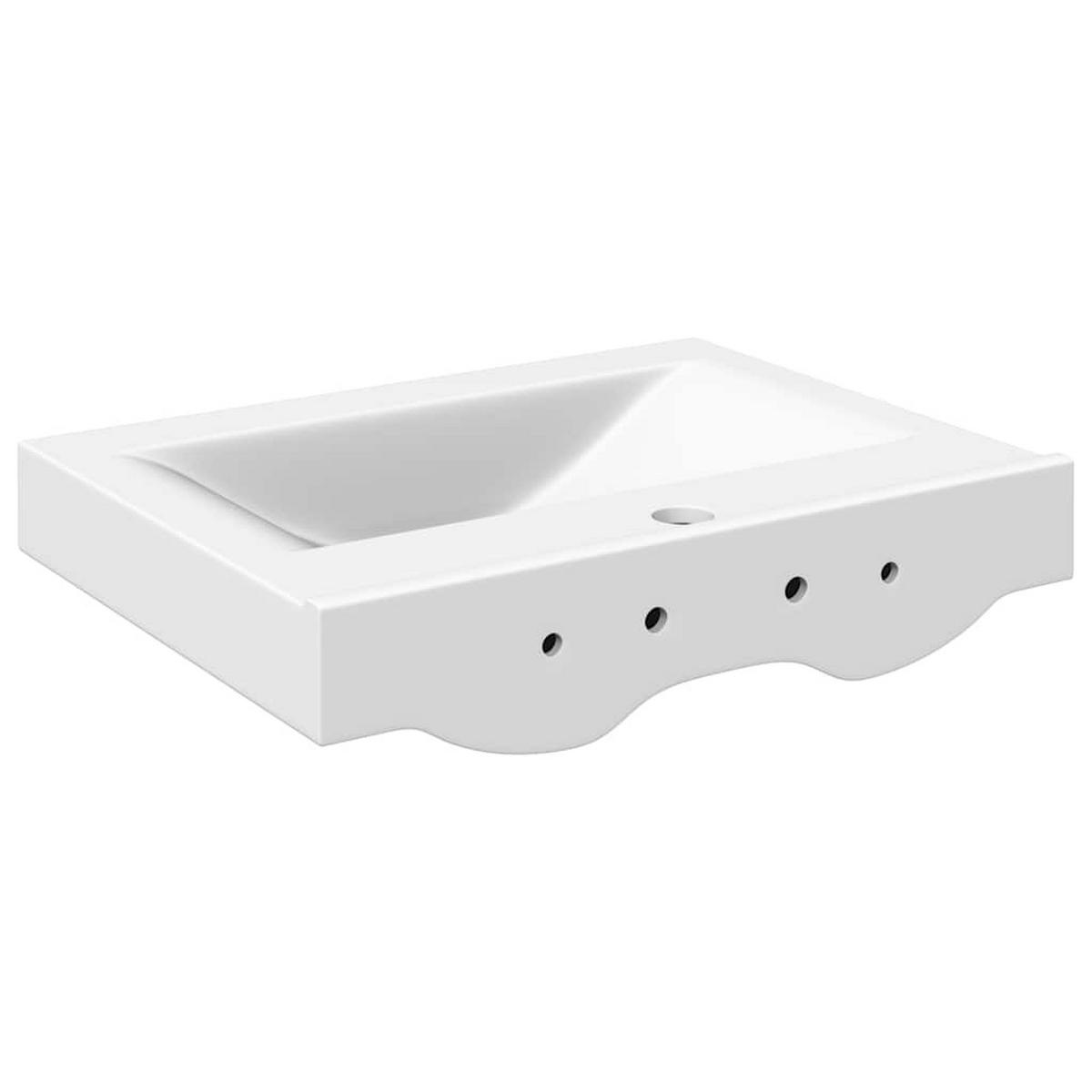 WASCHBECKEN Kozak 60/46/16 cm - Weiß, Keramik (60/16/46cm) - Nettlife