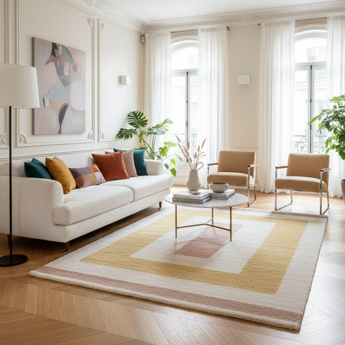 TEPPICH dicker und bequemer Shaggy gelb - Gelb, Textil (120/170cm) - AFK Living